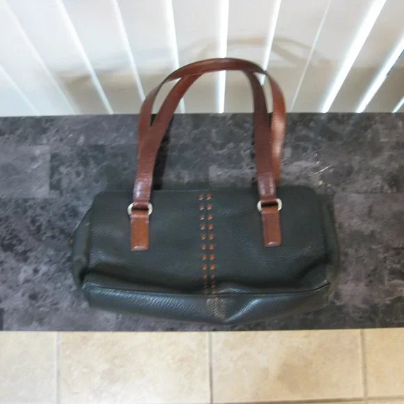 Fossil | Bags | Nwot Fossil Black Brown Leather Purse Bag  display picture 1
